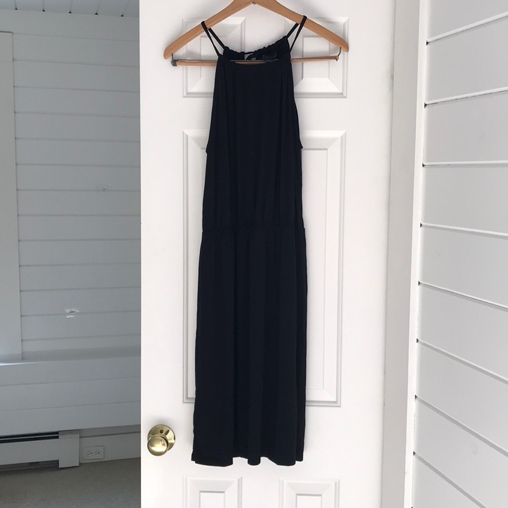 Armani Exchange Black Halter Top Summer Dress